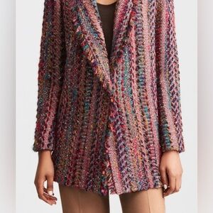 Carlisle Wool Tweed Longline Metallic multicolored Boardroom Chic Blazer Sample